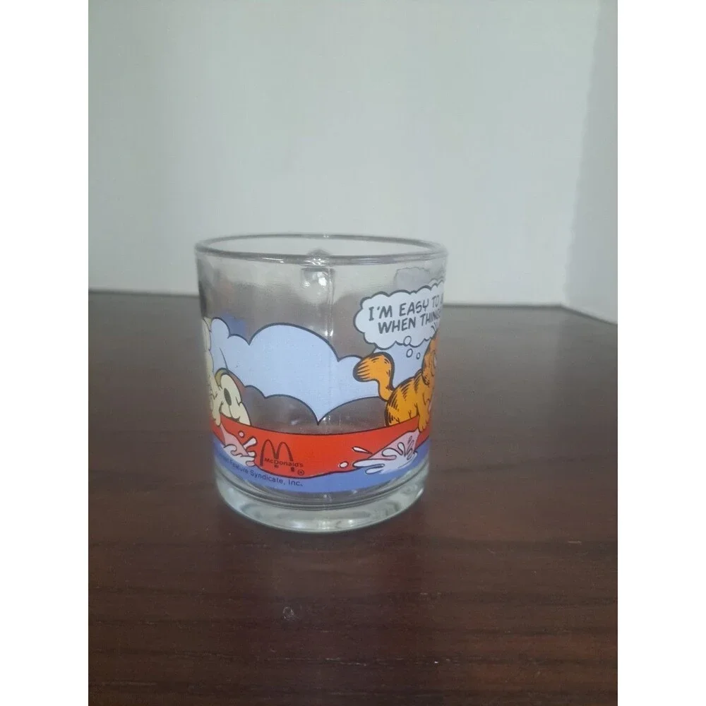1978 McDonalds Anchor Hocking Garfield And Odie Im Easy To Get Along With Mug
